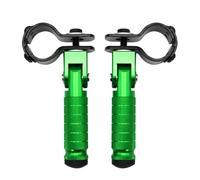 HPZPRPCEW Pièce moto en aluminium CNC 8mm Pédales universelles Repose-pieds pliés Pour Motos Cyclomoteurs Karts Scooters(Vert)
