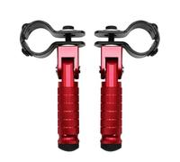 HPZPRPCEW Pièce moto en aluminium CNC 8mm Pédales universelles Repose-pieds pliés Pour Motos Cyclomoteurs Karts Scooters(ROUGE)