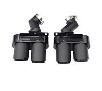 HPZPRPCEW Pot D'échappement Pour A6 C8 S6 2019 2020 2021 2022 2023 2024 Silencieux Noir En Acier Inoxydable Avec Embout En Fibre De Carbone(NOIR)