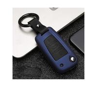 HPZPRPCEW pour A3 A4 A5 C5 C6 8L 8P B6 B7 B8 RS3 Q3 Q7 TT 8V S3 Porte-clés Fibre Carbone ABS Silicone Coiffe Protection Clé Voiture(Bleu)