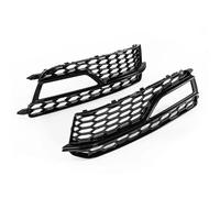 HPZPRPCEW Pour A5 S-Line S5 2013-2017 Cadre De Phare Antibrouillard Coque Grillagée Cadre En Nid D'abeille Noir Brillant Cache-phares Antibrouillard(NOIR)