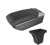 HPZPRPCEW Pour C&hevrolet Pour AVEO Accoudoir Voiture Boîte De Rangement Centrale Avec Porte-gobelet Pièces Auto Stockage Double Couche(Black white NO USB)