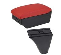 HPZPRPCEW Pour C&hevrolet Pour Nexia Accoudoir Auto Pour C&hevrolet Pour Kalos Console Centrale Boîte De Rangement Accessoires Auto(C4 red 7USB)