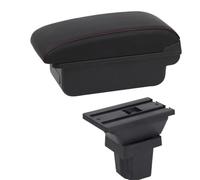 HPZPRPCEW Pour C&hevrolet Pour Trax Boîte D'accoudoir Pour Voiture Pour C&hevrolet Pour Tracker 2013-2017 Accoudoir En Cuir Console Centrale Stockage USB(Ligne rouge B1)