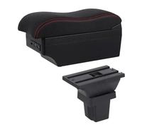 HPZPRPCEW Pour C&hevrolet Pour Trax Boîte D'accoudoir Pour Voiture Pour C&hevrolet Pour Tracker 2013-2017 Accoudoir En Cuir Console Centrale Stockage USB(Ligne rouge E2)