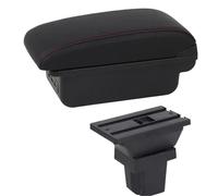 HPZPRPCEW Pour C&hevrolet Pour Trax Boîte D'accoudoir Pour Voiture Pour C&hevrolet Pour Tracker 2013-2017 Accoudoir En Cuir Console Centrale Stockage USB(Ligne Rouge C1)