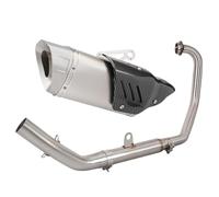 HPZPRPCEW Pour CFMoto NK 250 250NK NK250 300sr NK300 Ligne D'échappement Avant Intermédiaire Modifiée(Argent)