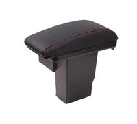HPZPRPCEW Pour Citroen C3-XR 2017 2018 2019 Boîte De Repose-bras Auto 3 USB Boîte De Rangement Central En Cuir Accessoires(A1 Noir rouge SANS USB)