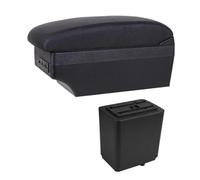HPZPRPCEW Pour Citroen Pour Berlingo Accoudoir Pièces De Rétrofit Boîte De Rangement Auto Chargeur USB Interface(Ligne noire E1)