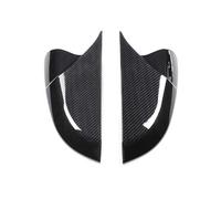 HPZPRPCEW Pour Civic 2016-2019 Couvre-Rétroviseur Coiffe De Miroir Forme Corne ABS Noir Brillant Latéral Coques(Fibre de carbone)