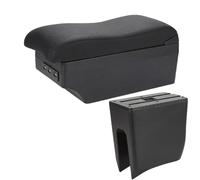 HPZPRPCEW Pour Dacia Pour Spring Accoudoir Pour R&enault Pour K-ZE Boîte D'accoudoir Auto Cuir Surface Courbe Boîte D'accoudoir Centrale(A2 Black line 7 USB)