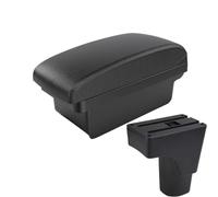 HPZPRPCEW Pour Datsun GO Boîte À Accoudoir Pour Datsun GO Plus Accoudoir Central Universel Pour Voiture Boîte De Rangement Porte-gobelet(Ligne noire A2 Pas d'USB)