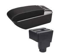 HPZPRPCEW Pour F&ord Pour EcoSport Boîte D'accoudoir 2013-2017 Pièces Retrofit Boîte De Rangement Bras Auto Installation Accessoires Auto(Black white No USB)
