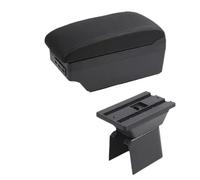 HPZPRPCEW Pour F&ord Pour Fiesta Boîte À Accoudoir Pour F&ord Pour Fiesta Mk5 Boîte À Accoudoir Pour Voiture Boîte De Rangement Centrale(C2 ligne noire 7USB)