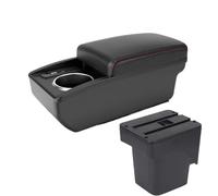 HPZPRPCEW Pour F&ord Pour Focus 2 Mk2 2005 2006 2007 2008 2009 2010 2011 Boîte Accoudoir Pour Console Centrale Rangement Double Couche(B1 Red line 6 usb)