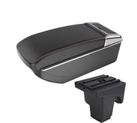 HPZPRPCEW Pour F&ord Pour FOCUS 3 Boîte À Accoudoir Pour F&ord Pour Focus III MK3 Boîte De Rangement Accoudoir Auto(B1 Black red NO USB)