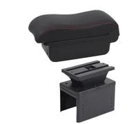 HPZPRPCEW Pour Fiat Pour Grande Pour Punto Boîte D'accoudoir Pour Fiat Pour Punto Boîte D'accoudoir De Voiture Boîte De Rangement Centrale(A1 Noir rouge SANS USB)