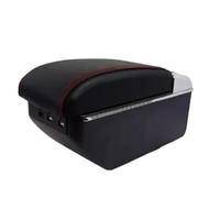 HPZPRPCEW Pour Fiat Pour Grande Pour Punto Boîte D'accoudoir Pour Punto Boîte D'accoudoir Voiture Rangement Central Intérieur Retrofit Avec USB(C1 ligne rouge 7USB)