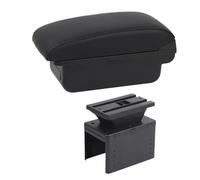 HPZPRPCEW Pour Fiat Pour Grande Pour Punto Boîtier D'Accoudoir Pour Fiat Pour Punto Boîtier D'Accoudoir Auto Coffre De Rangement Central Avec USB(Ligne noire B1)