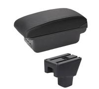 HPZPRPCEW Pour Fiat Pour Sedici Boîte D'accoudoir Central Contenu Du Magasin Boîte De Rangement Boîte D'accoudoir Avec Porte-gobeille Interface USB(B2 ligne noire 3USB)