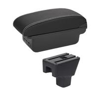 HPZPRPCEW Pour Fiat Pour Sedici Boîte D'accoudoir Central Contenu Du Magasin Boîte De Rangement Boîte D'accoudoir Avec Porte-gobeille Interface USB(B3 Noir blanc 3USB)