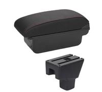HPZPRPCEW Pour Fiat Pour Sedici Boîte D'accoudoir Central Contenu Du Magasin Boîte De Rangement Boîte D'accoudoir Avec Porte-gobeille Interface USB(Ligne rouge A1 Pas d'USB)
