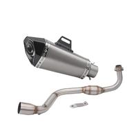 HPZPRPCEW Pour Grom M3 MSX 125 MSX125 2013 2014 2015 2016 2017 2018 2019 Silencieux D'échappement Moto À Emboîter Tube Intermédiaire(Style D)
