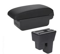 HPZPRPCEW Pour Jazz Accoudoir Pour Fit Pour Jazz 2 Boîte D'accoudoir Voiture 2008 2009 2010 2011 2012 2013 Boîte De Rangement Bras(B2 ligne noire 3USB)