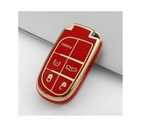 HPZPRPCEW pour Jeep pour Commander pour Grand WK2 KL BU MP pour Dodge pour Chrysler 200 300C Coque De Protection pour Clé Voiture TPU(Rouge)