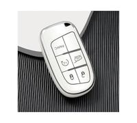HPZPRPCEW pour Jeep pour Renegade pour Grand pour Cherokee pour Charger pour Challenger pour Chrysler Coque De Clé Voiture en TPU(Silver White)