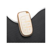 HPZPRPCEW pour Jeep pour Renegade pour Grand pour Cherokee pour Dodge pour Journey pour Charger pour Challenger Coque Étui Clé Voiture TPU(Blanc)