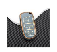 HPZPRPCEW pour Jeep pour Renegade pour Grand pour Cherokee pour Dodge pour Journey pour Charger pour Challenger Coque Étui Clé Voiture TPU(Gris)