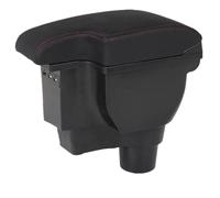 HPZPRPCEW Pour Kia Pour Rio 4 Accoudoir Pour Kia Pour Rio X Pour X-Line 2017-2023 Boîte De Rangement Centrale Kit De Rétrofit Intérieur Avec USB(A 1 style leather 3USB)