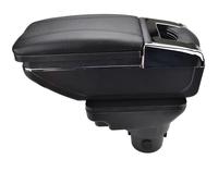 HPZPRPCEW Pour Kia Pour Rio 4 (YB) 2017-présent Pour Kia Pour X-Line Boîte De Rangement Console Centrale Accoudoir Rotatif Cuir(Noir avec fil noir)