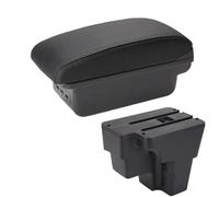 HPZPRPCEW Pour KIA RIO Boîtier De Repose-bras Pour STONIC Pour Rio Lx Cerato Boîtier Central De Repose-bras Pièce De Rétrofit Boîte De Rangement(B2 ligne noire 3USB)