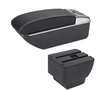 HPZPRPCEW Pour MAZDA 2 Accoudoir Pour Mazda 2 Pour Demio Boîte D'accoudoir De Voiture Rétrofit Boîte De Rangement Accessoires Auto Détails Intérieurs(D3 Noir blanc Sans USB)
