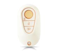 HPZPRPCEW pour Mercedes pour Benz C260l C200l Glc300l E300l W223 W206 S350L S400L S450L S500L Étui De Coque Clé Voiture en TPU(White Gold)