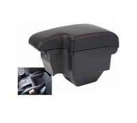 HPZPRPCEW Pour MG ZS Console Centrale Boîte D'accoudoir Boîte De Rangement Accoudoirs Repose-coudes Tout-en-un Avec Usb(Black red line)