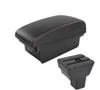 HPZPRPCEW Pour N&issan Pour Kicks Boîte D'accoudoir Auto 2016-2021 Pièces Intérieur Pièces De Retofit Boîte De Rangement Centrale Interface USB(B1 Noir rouge 3USB)