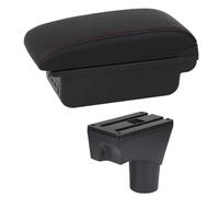 HPZPRPCEW Pour N&issan Pour March Pour Micra K13 MK4 IV 2010-2023 Pour Sunny Boîte De Rangement D'accoudoir Centrale De Console(Ligne Rouge C1)