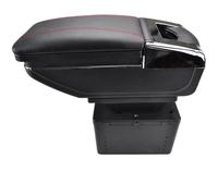 HPZPRPCEW Pour Opel Pour Astra Pour Corsa Pour Mokka Pour Tigra Pour Zafira Console Centrale Accoudoir Rotatif Boîte D'accoudoir De Voiture(Noir avec fil rouge)
