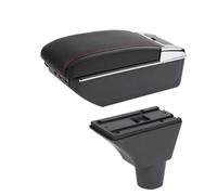 HPZPRPCEW Pour Opel Pour Meriva Boîtier D'accoudoir Voiture Boîte De Rangement Pièce Intérieure De Rechange Accessoires Auto(D1 ligne rouge 7USB)