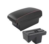 HPZPRPCEW Pour Perodua Pour Axia 2023 Accoudoir Boîte De Rangement D'accoudoir Console Centrale Accessoires Auto Avec USB(B1 Noir rouge 3USB)