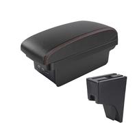 HPZPRPCEW Pour Perodua Pour Bezza 2018 Accoudoir Intérieur Boîte De Rangement Console Centrale Boîte D'Accoudoir Centrale(B1 Noir rouge 3USB)