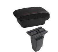 HPZPRPCEW Pour Peugeot 206 Boîte D'accoudoir Pour Peugeot 206 207 CC Cabrio Boîte De Rangement D'accoudoir Auto(A1 Noir rouge SANS USB)