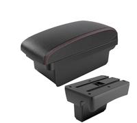 HPZPRPCEW Pour Peugeot 307 I 2001 2002 2003 2004 2005 2006 2007 2008 Boîte D'accoudoir Boîte De Rangement(A1 Noir rouge SANS USB)