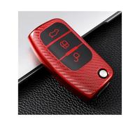 HPZPRPCEW pour pour Focus pour Fiesta pour Mondeo pour Galaxy pour Territory pour Ecosport pour Protector Coque Clé Voiture TPU Housse(Rouge)