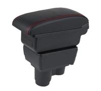 HPZPRPCEW Pour R&enault Pour Duster Accoudoir Pour R&enault Pour Dacia Pour Duster 2 3 Boîte À Accoudoir Auto 2019-2024 Boîte De Rangement(A1 Noir rouge SANS USB)
