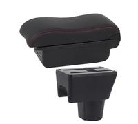 HPZPRPCEW Pour R&enault Pour Duster Boîte D'accoudoir 2010-2018 Pour Dacia Pour Duster Oroc Boîte D'accoudoir Auto Surface Courbe(B1 Noir rouge 3USB)
