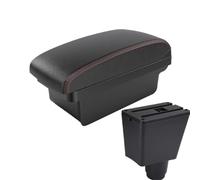 HPZPRPCEW Pour R&enault Pour Logan II 2018 2019 2020 2021 2022 Boîte D'accoudoir De Voiture Boîte De Rangement Pièces Auto Intérieures(A1 Noir rouge SANS USB)